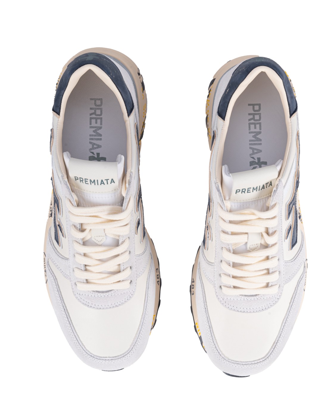 shop PREMIATA  Scarpa: Premiata sneakers "Mick 6873".
Logo all'esterno.
Scritta PREMIATA all'interno.
Nome del modello sull'etichetta.
Composizione: Suola: 30% gomma 65% eva 5% tpu tomaia: 25% pelle di vitello 5% pelle di pecora 55% pa 15% pu fodera: 86% pelle di capra 14% pu.
Made in Vietnam.. MICK 6873-BI number 9037539